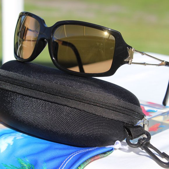 Maui Jim Accessories Maui Jim Bamboo 416 Gloss Black Gold Frame